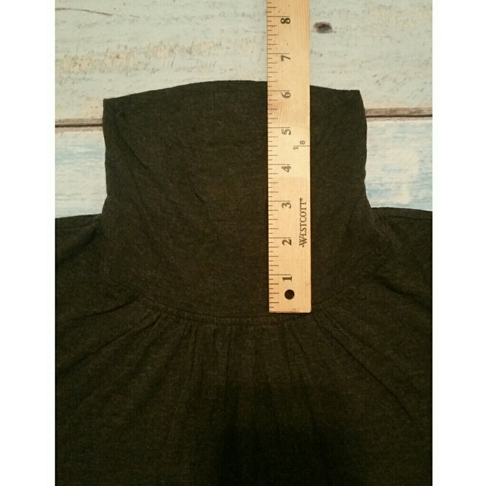 Dark gray grey top shirt 3/4 sleeve - Picture 8 of 8